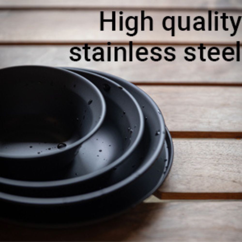 Campingmoon Camping Plates Stainless Steel 4pcs, Cookware,    - Outdoor Kuwait