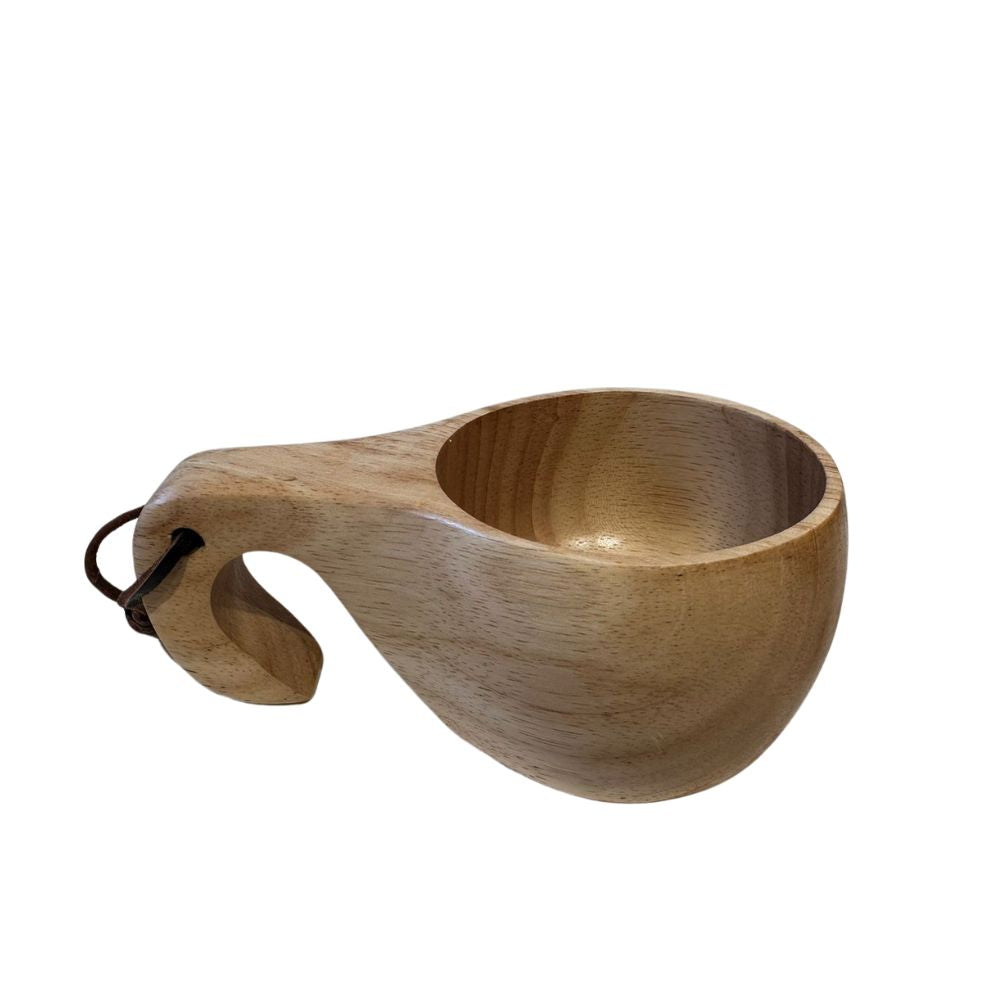 Outdoor Rubber Wood Mug - 176g, Wooden Mug,    - Outdoor Kuwait