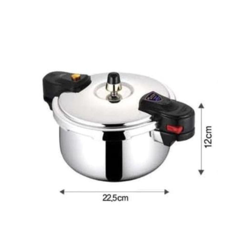 Kitchen Flower Stainless Pressure Cooker 3.5L, Pressure Cooker, - Outdoor Kuwait