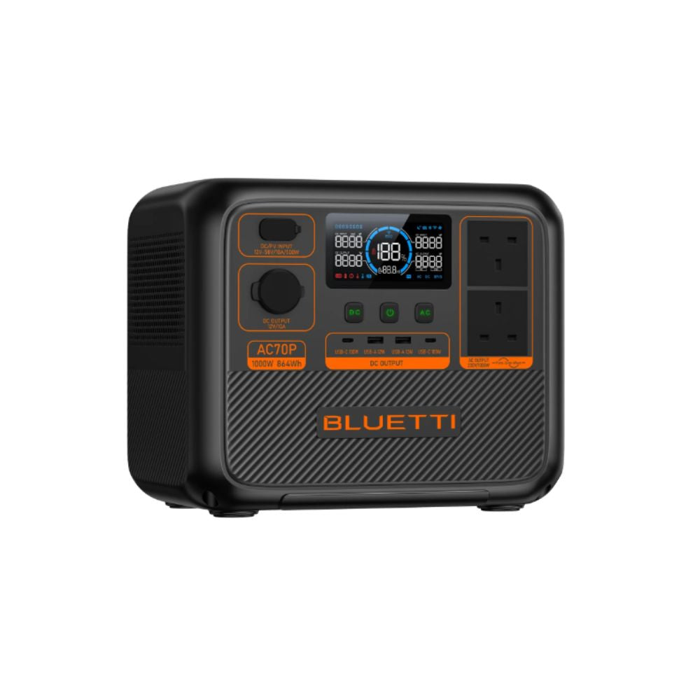 BLUETTI AC70P Portable Power Station | 1000W 864Wh, Power Station, - Outdoor Kuwait