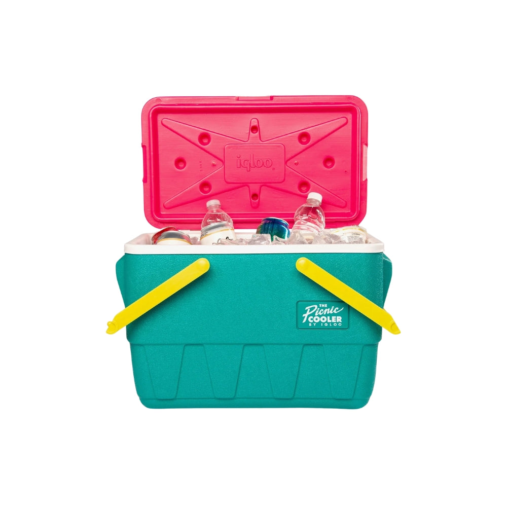 Igloo Retro Picnic Basket Cooler - 23.5L | 25Qt, Coolers, - Outdoor Kuwait