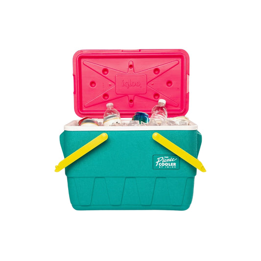 Igloo Retro Picnic Basket Cooler - 23.5L | 25Qt, Coolers, - Outdoor Kuwait