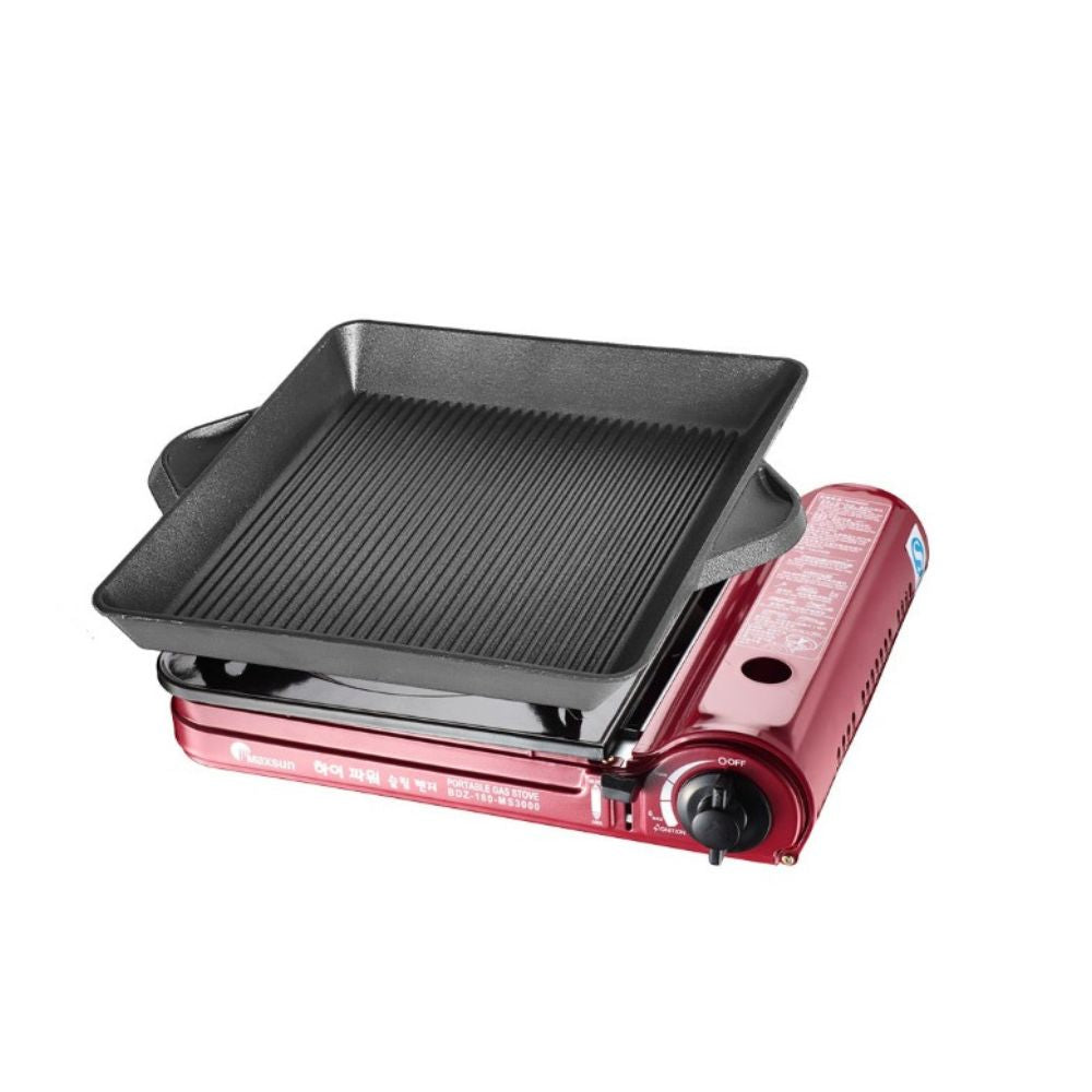 Campingmoon Cast Iron Grill Plate, Outdoor Grill Accessories,    - Outdoor Kuwait
