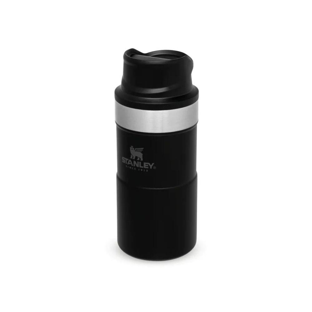 STANLEY CLASSIC TRIGGER ACTION TRAVEL MUG | 0.25L, Mugs, Matte Black   - Outdoor Kuwait
