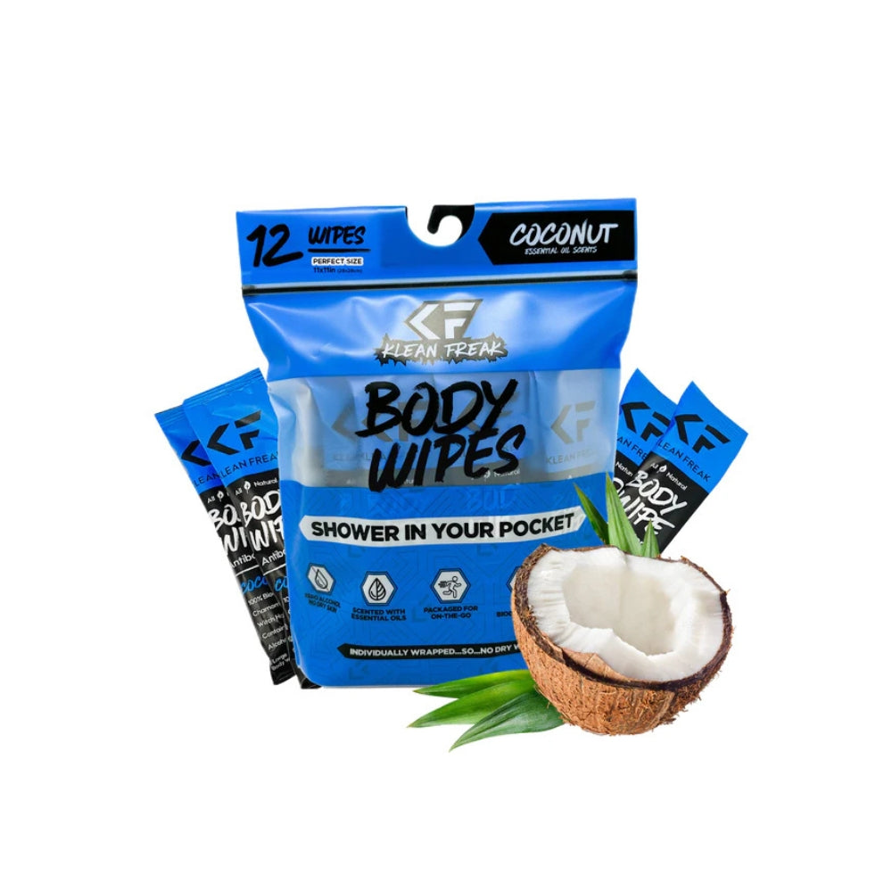 Klean Freak Body Wipes - 12 Pack, Body Wipes, Coconut - Outdoor Kuwait