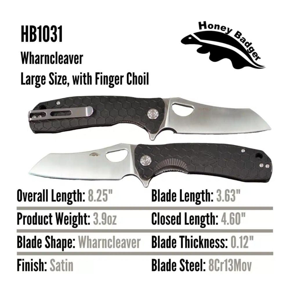 Honey Badger Wharn Cleaver Large, Knives,    - Outdoor Kuwait