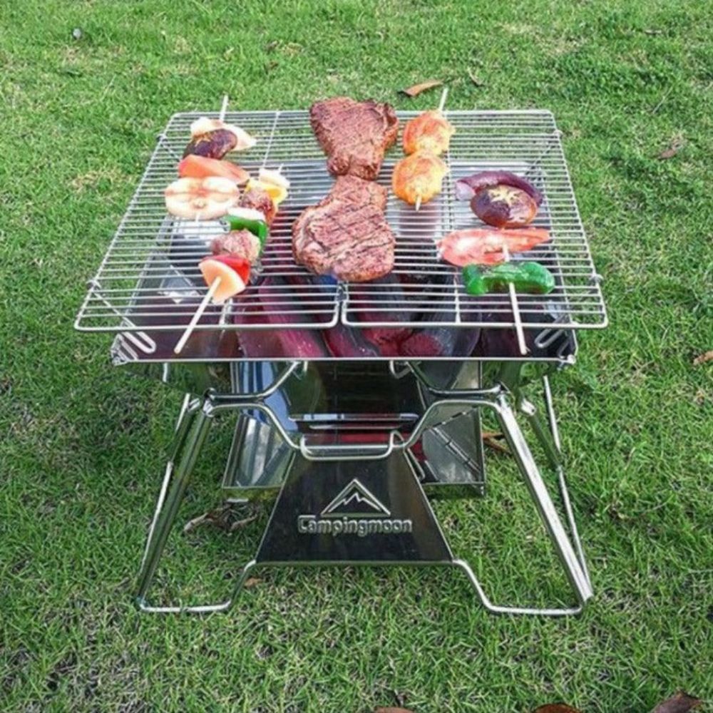 Campingmoon MT-2 Foldable BBQ Grill with Carrying Bag - Medium, Outdoor Grills,    - Outdoor Kuwait