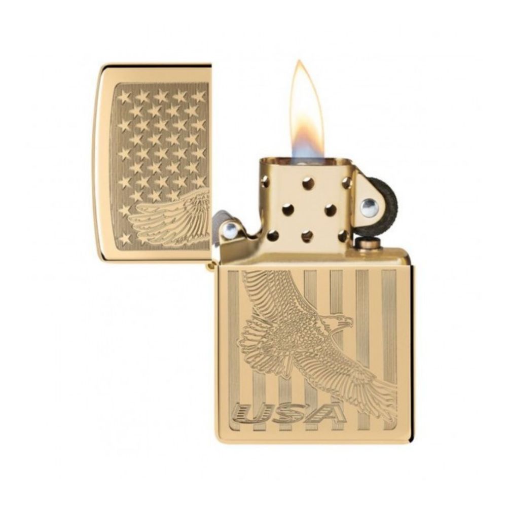 Zippo Solid Brass Lighter -ZP254B AE400046, Lighter, - Outdoor Kuwait