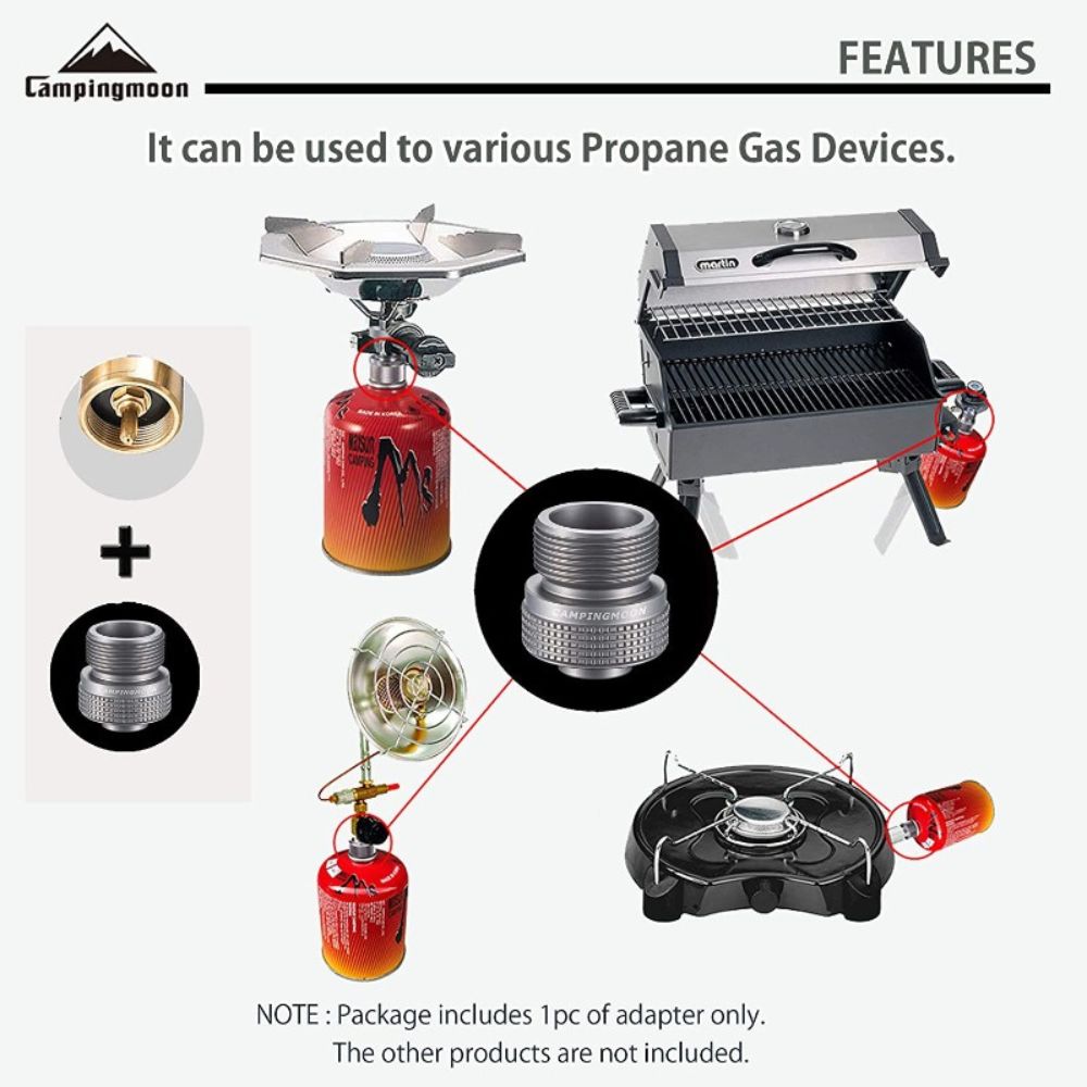 Campingmoon Propane Stove Adapter, Gas Accessories, - Outdoor Kuwait