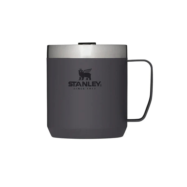 Stanley CLA Stay-Hot Camp Mug, Mugs, 12oz Charcoal - Outdoor Kuwait