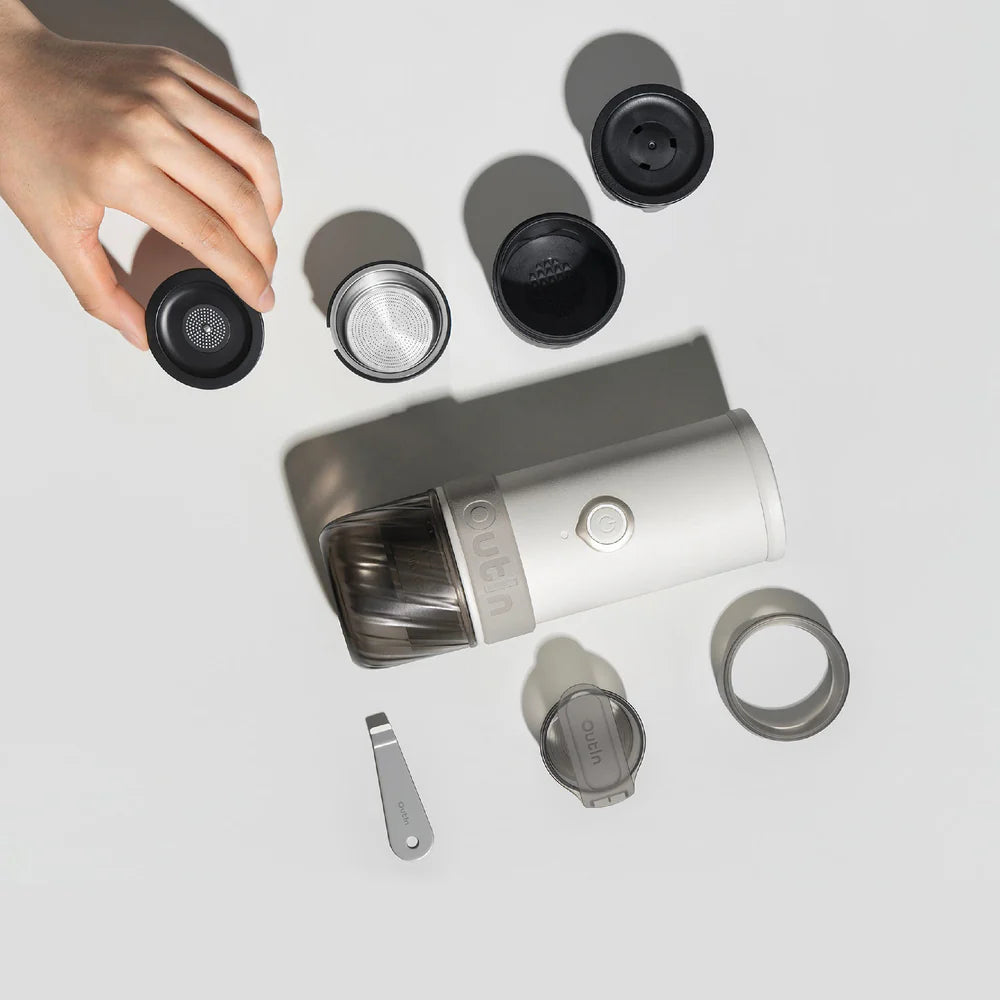 OutIn Mino Portable Electric Espresso Machine - Sandstone White, Coffee Machine, - Outdoor Kuwait