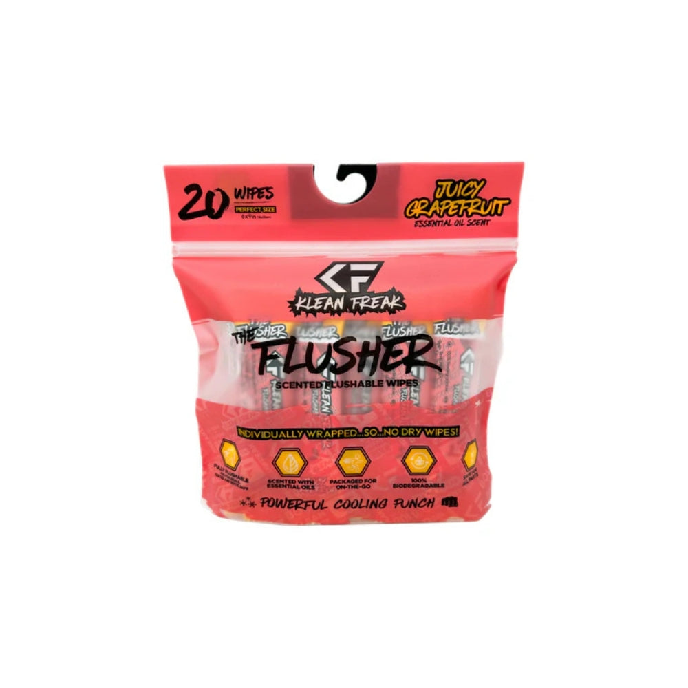 Klean Freak The Flusher 20 Pack - Flushable Wipes, Flushable Wipes, Juicy Grapefruit - Outdoor Kuwait