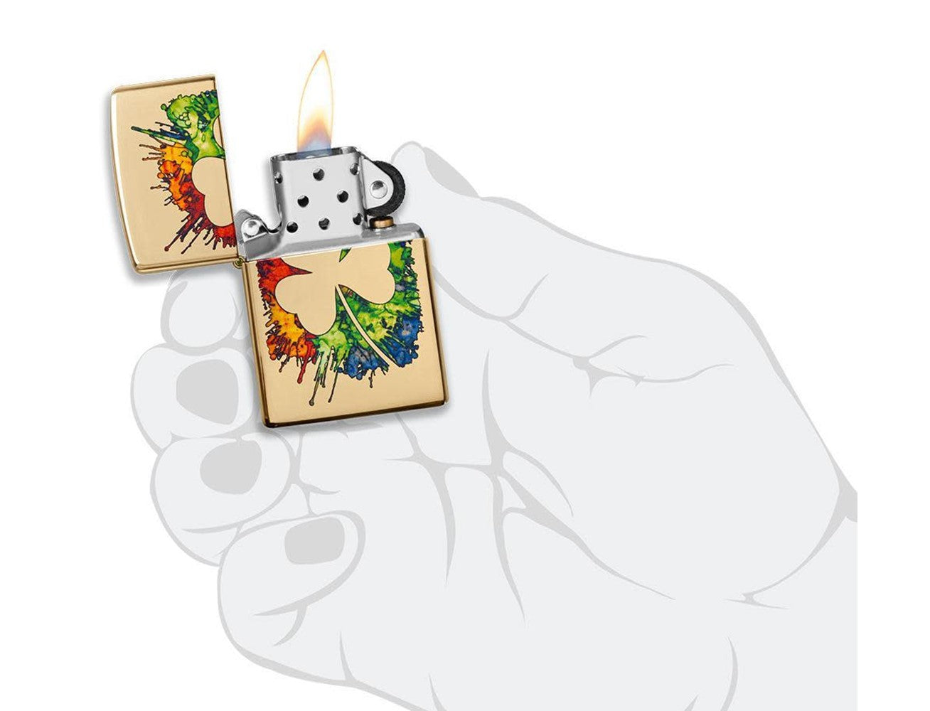 Zippo Lighter Zippo Lighter 49125 Graffiti Clover Design, Lighter, - Outdoor Kuwait