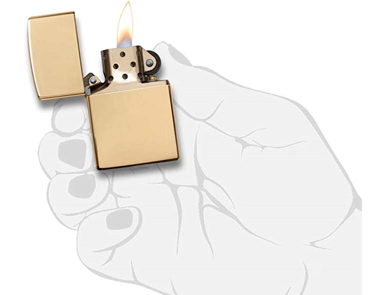 Zippo 254b-Hp Brass W/O Solid Brass Lighter, Lighter, - Outdoor Kuwait