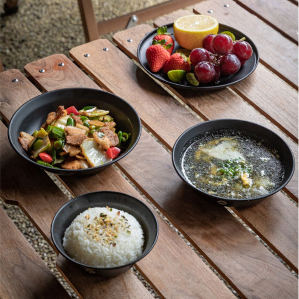 Campingmoon Camping Plates Stainless Steel 4pcs, Cookware,    - Outdoor Kuwait