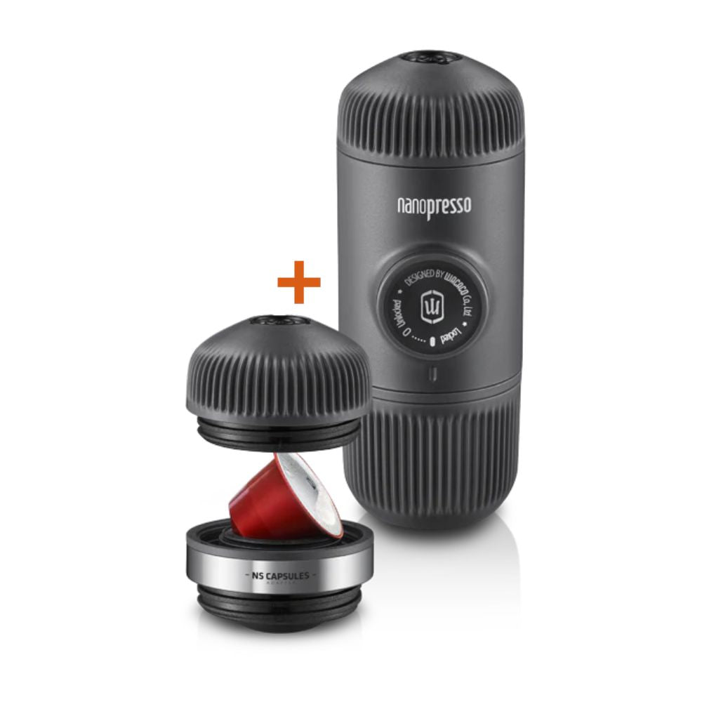 Wacaco Nanopresso - Black + Nespresso Adapter, Espresso Machine, - Outdoor Kuwait