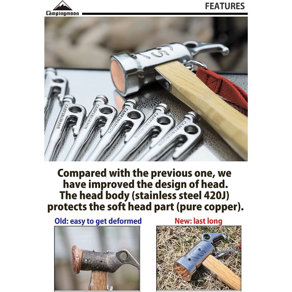 Campingmoon Rhino Peg Hammer, Tools,    - Outdoor Kuwait
