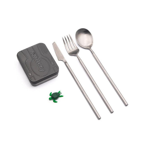 Outlery Travel Cutlery Set - Raw Silver