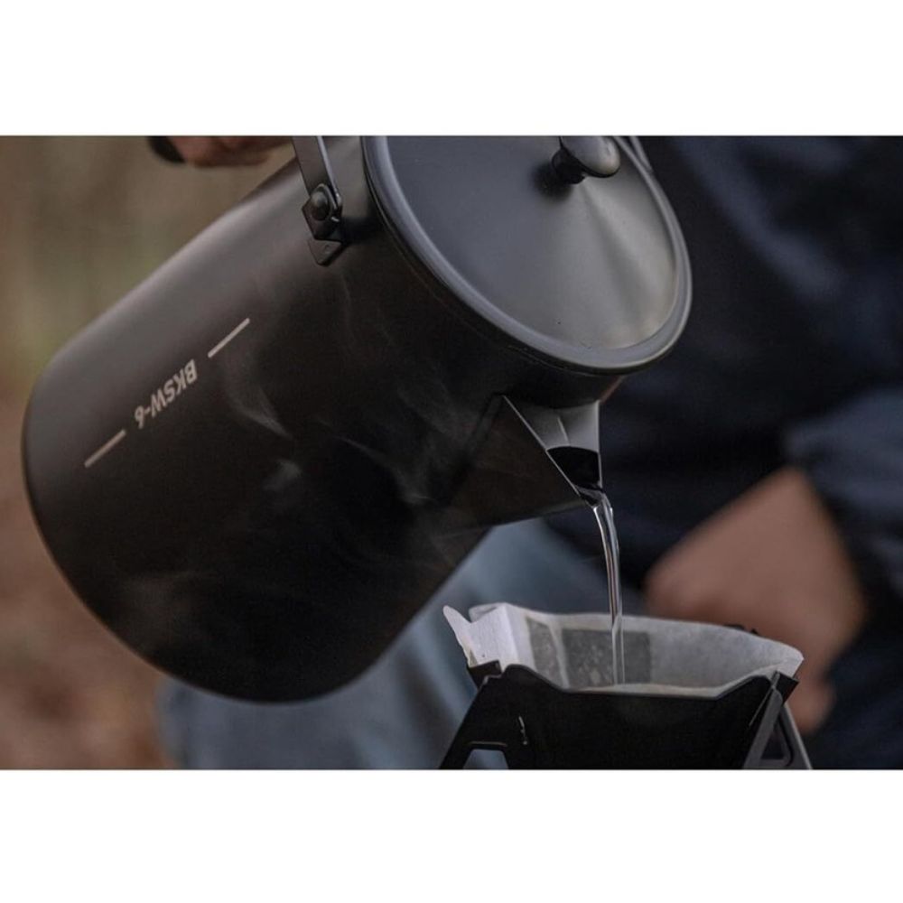 Campingmoon Stainless Steel Bonfire Kettle - 1.5L (Black), Cookware, - Outdoor Kuwait