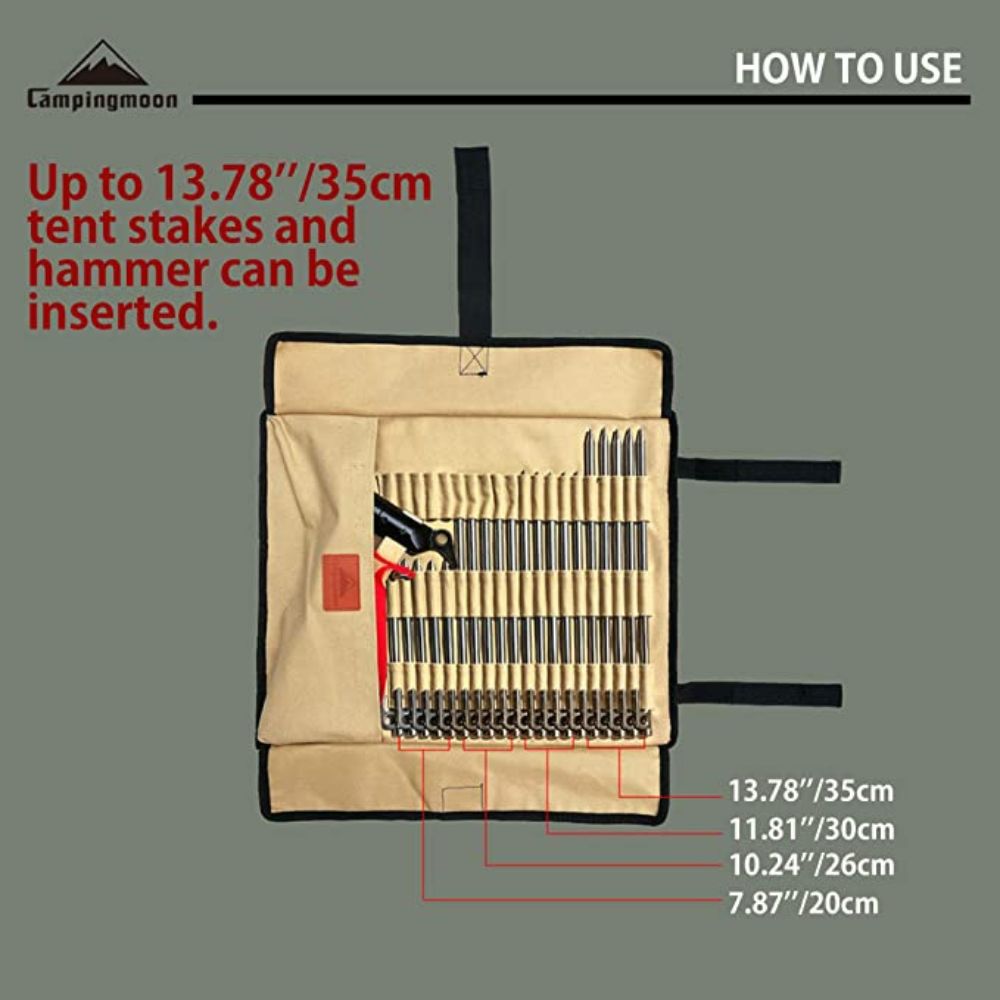 Campingmoon Tent Stakes Case Storage Bag - L, Camping Accessories,    - Outdoor Kuwait