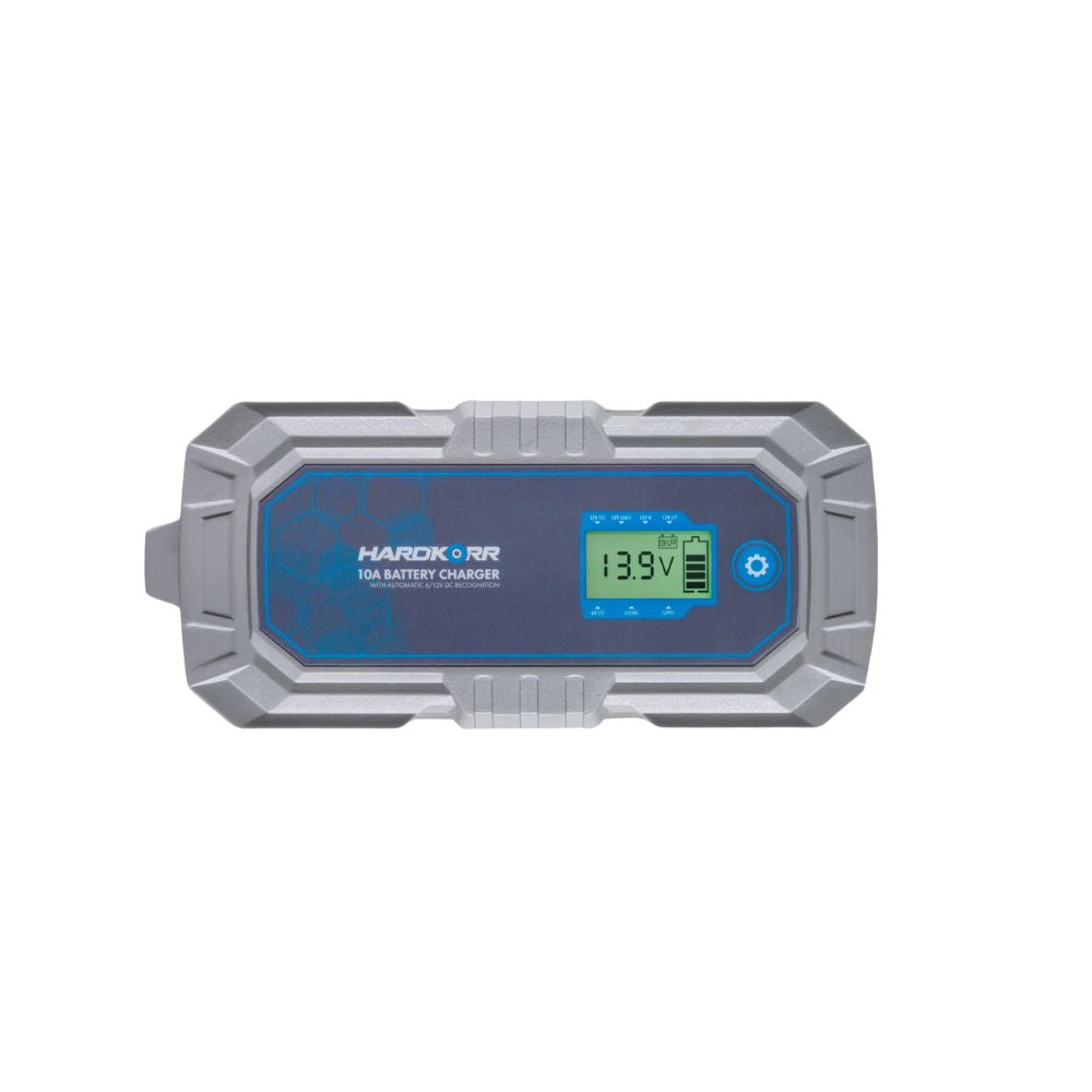 Hardkorr 10A AC Battery Charger With Automatic 6/12V DC Recognition, Batteries, - Outdoor Kuwait