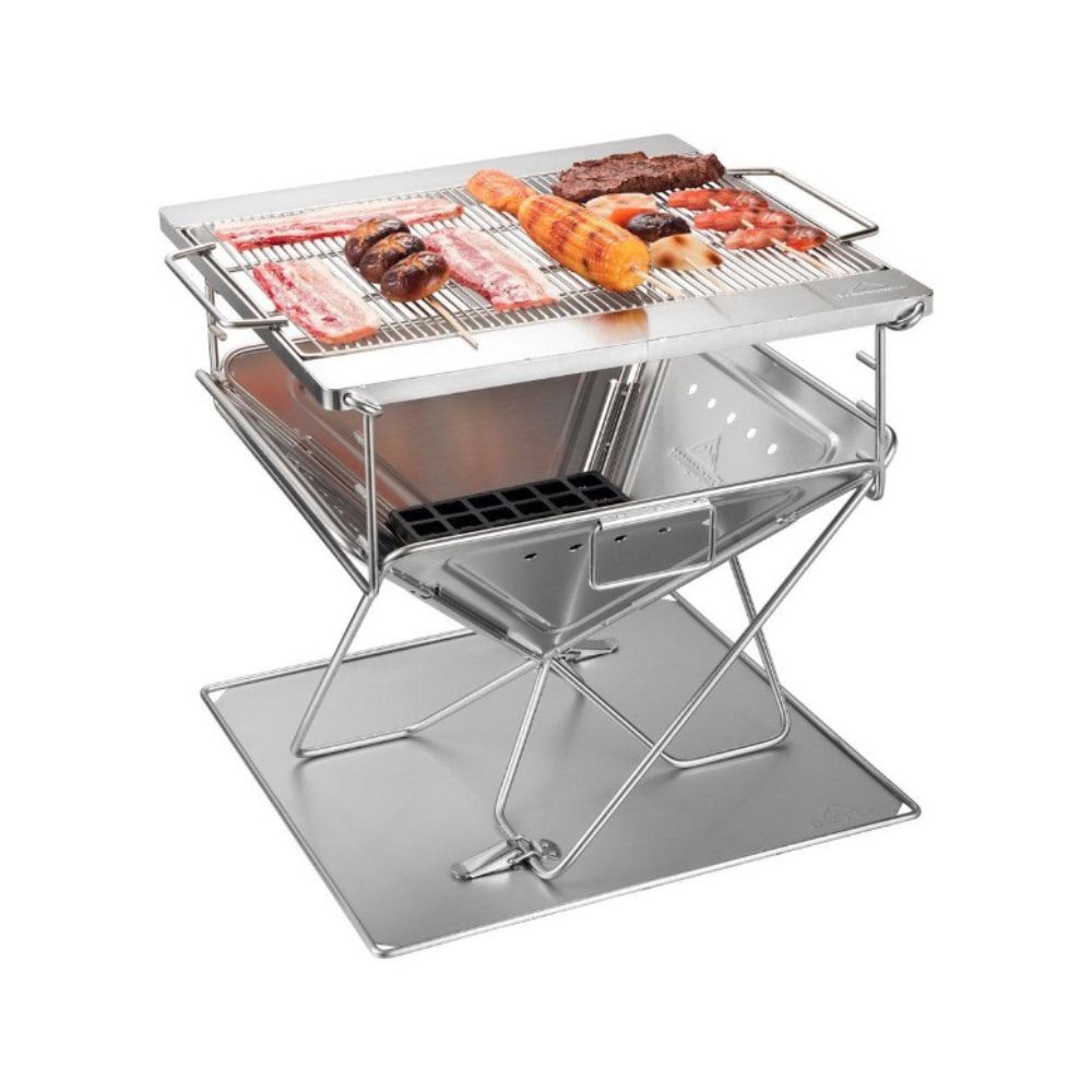 Campingmoon MT-055 Foldable BBQ Grill & Fire Pit - Extra Large, Outdoor Grills,    - Outdoor Kuwait