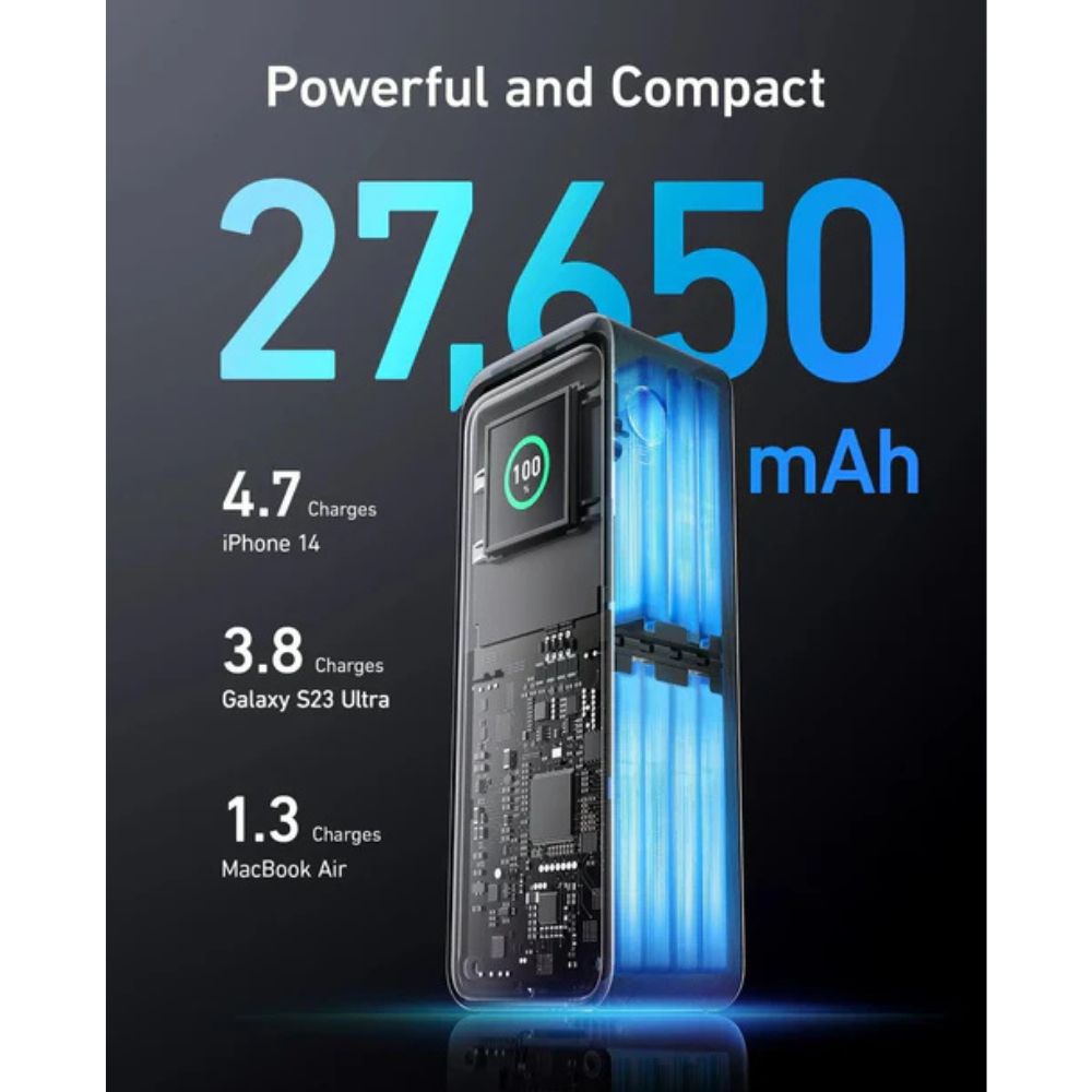 Anker Prime 27,650mAh Power Bank (250W) Series 7 - Black, Power Bank, - Outdoor Kuwait