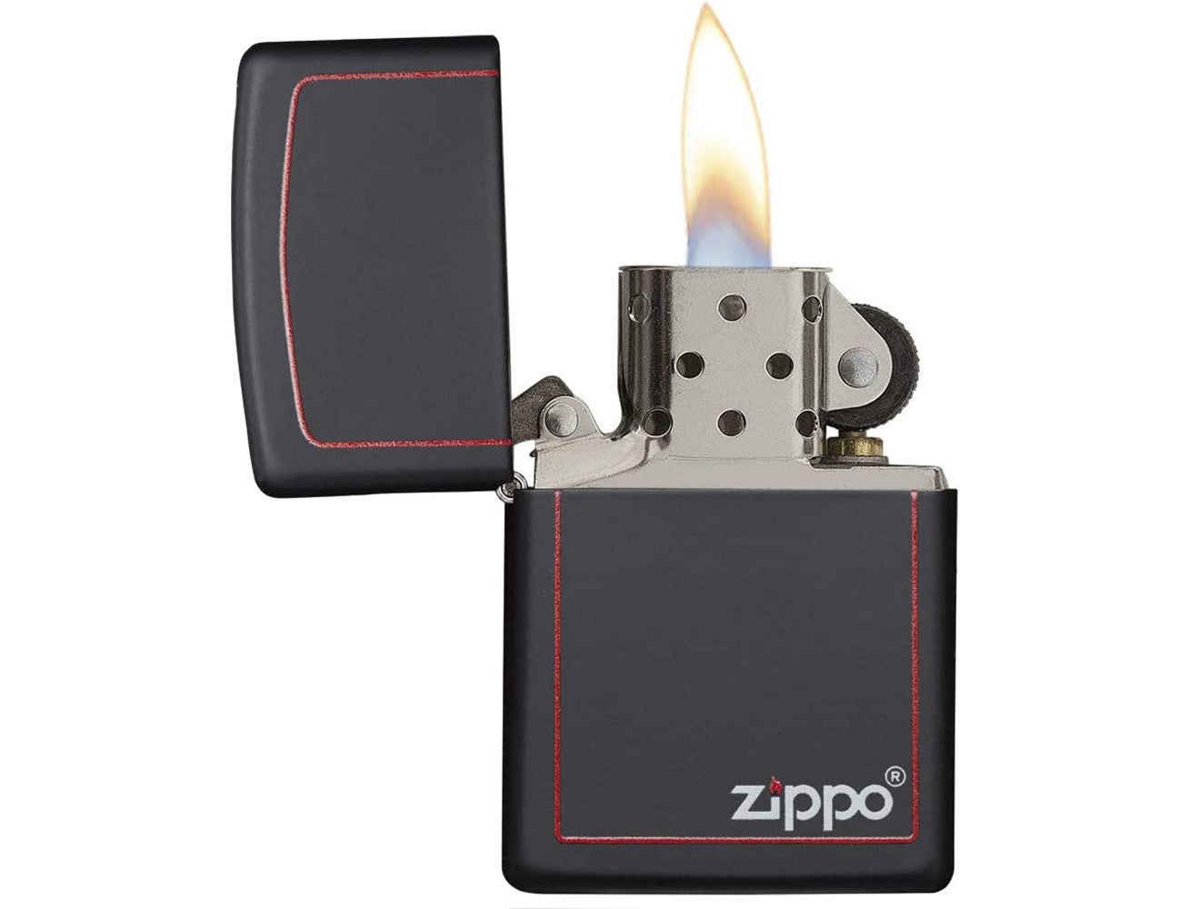 Zippo 218zb-Blkmatte W/Zip.Border-720060182 Lighter, Lighter, - Outdoor Kuwait