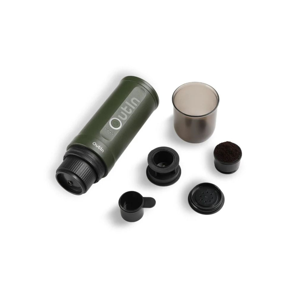 Outin Nano Portable Espresso Coffee Machine - Forest Green Combo, Espresso Machine, - Outdoor Kuwait