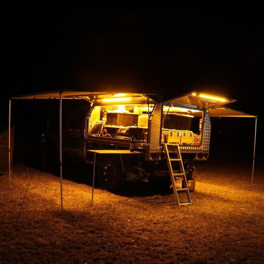 Hardkorr 100cm Tri-Colour LED Light Bar with Diffuser, Camping Lights & Lanterns,    - Outdoor Kuwait