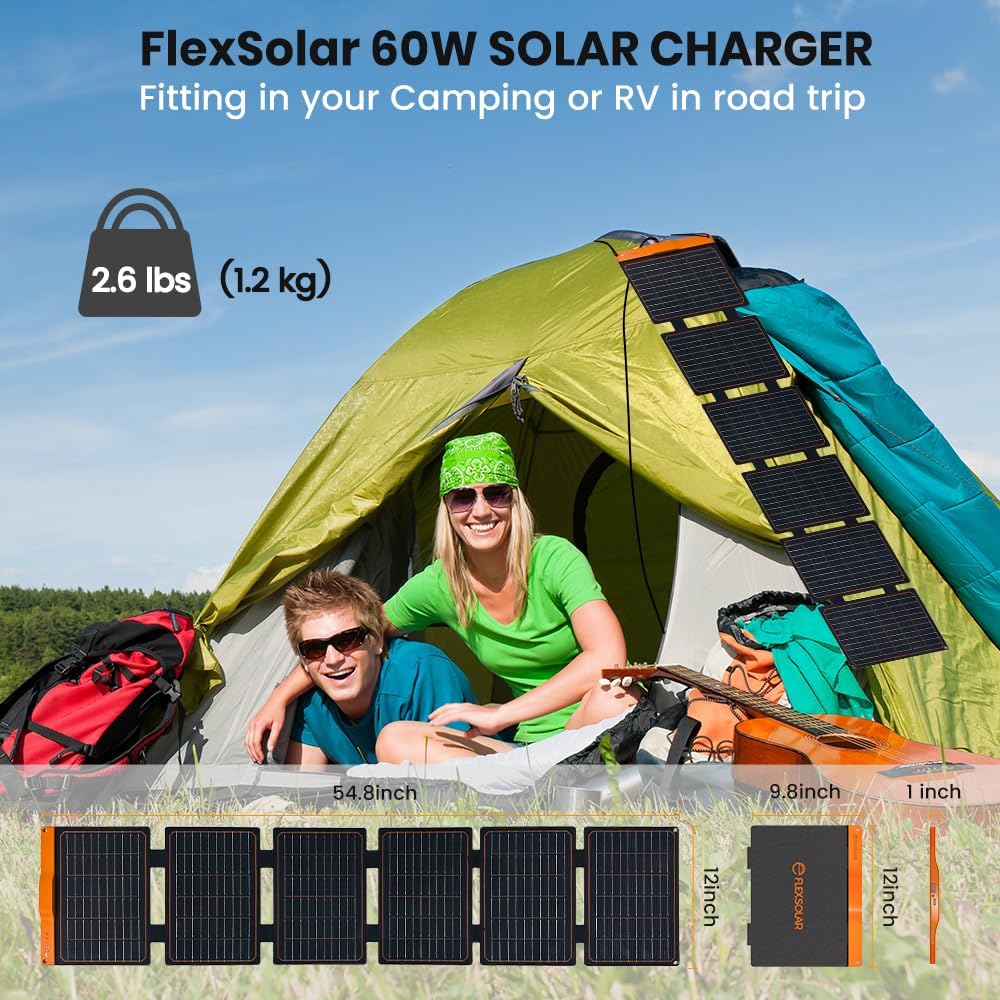 FlexSolar S60 SolarPad 60W Solar Panel Charger