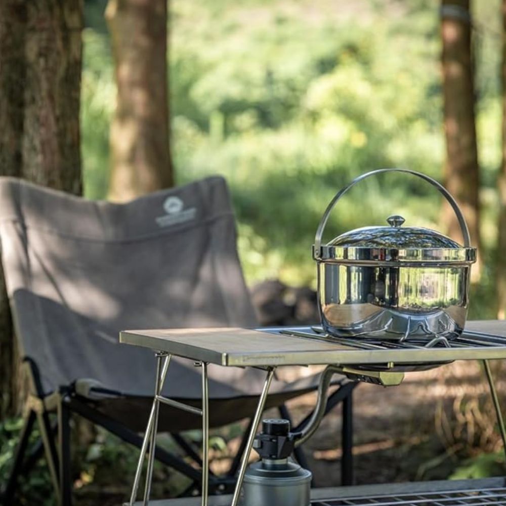 Campingmoon Aluminum 3-Layer Steel Cooking Pot, Cookware,    - Outdoor Kuwait
