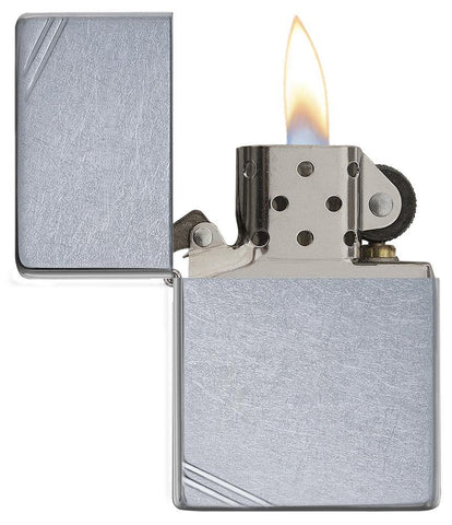 Zippo Lighter Street Chrome Vintage W Slashes, Lighter, - Outdoor Kuwait