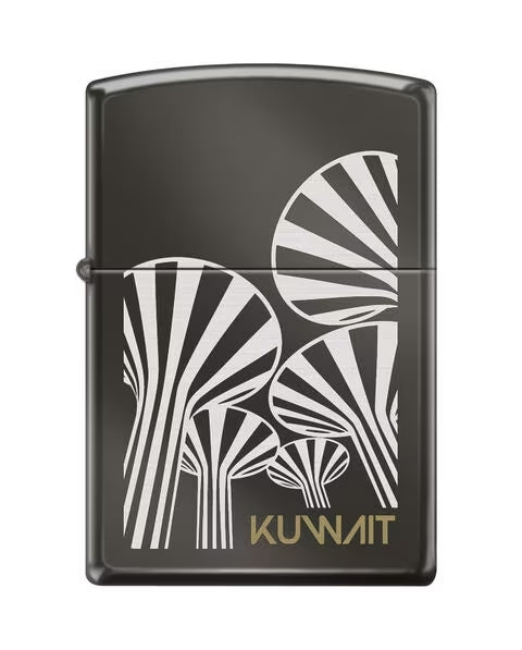 Zippo MP401076 Kuwait Design Black Ice Windproof Lighter, Lighter, - Outdoor Kuwait