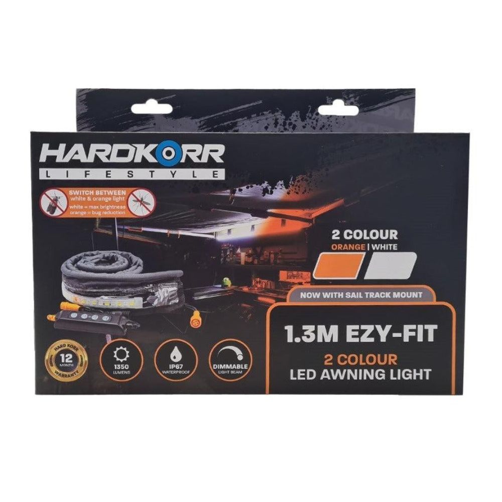 Hardkorr 1.3m Orange/White Ezy-Fit LED Strip Light, Camping Lights & Lanterns,    - Outdoor Kuwait