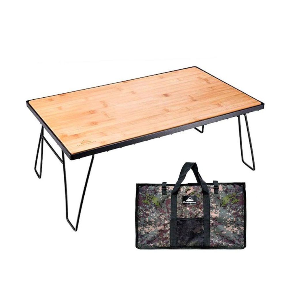 Campingmoon Folding Multipurpose Table with Bamboo Board, Camp Furniture,    - Outdoor Kuwait