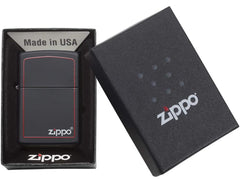 Zippo 218zb-Blkmatte W/Zip.Border-720060182 Lighter