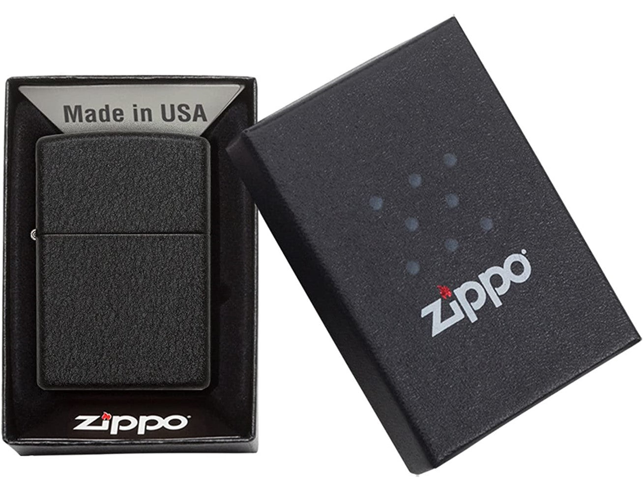 Zippo 236-Black Crackle-720060537 Lighter, Lighter, - Outdoor Kuwait