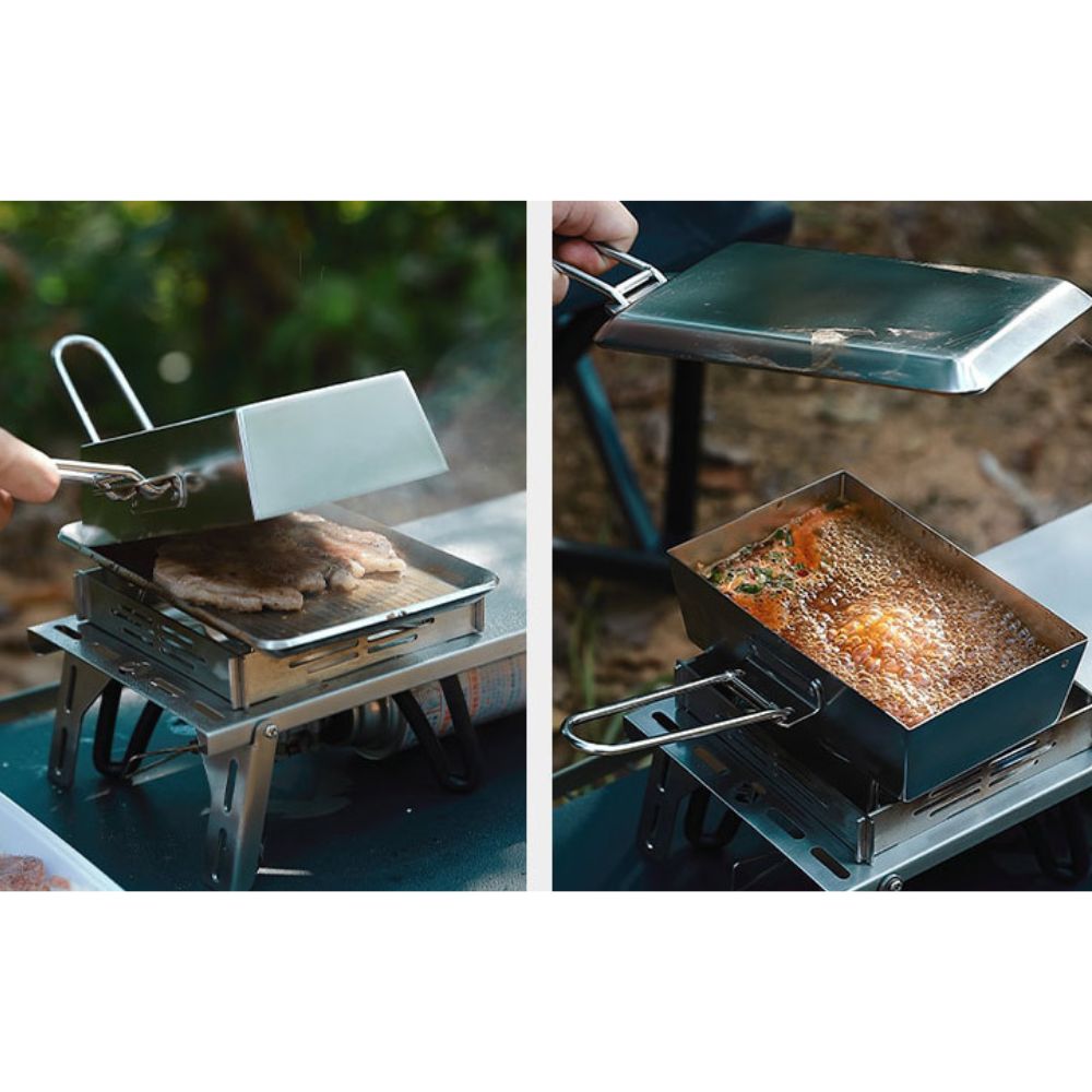 Campingmoon Thick Frying Pan with Cooking Box, Cookware,    - Outdoor Kuwait