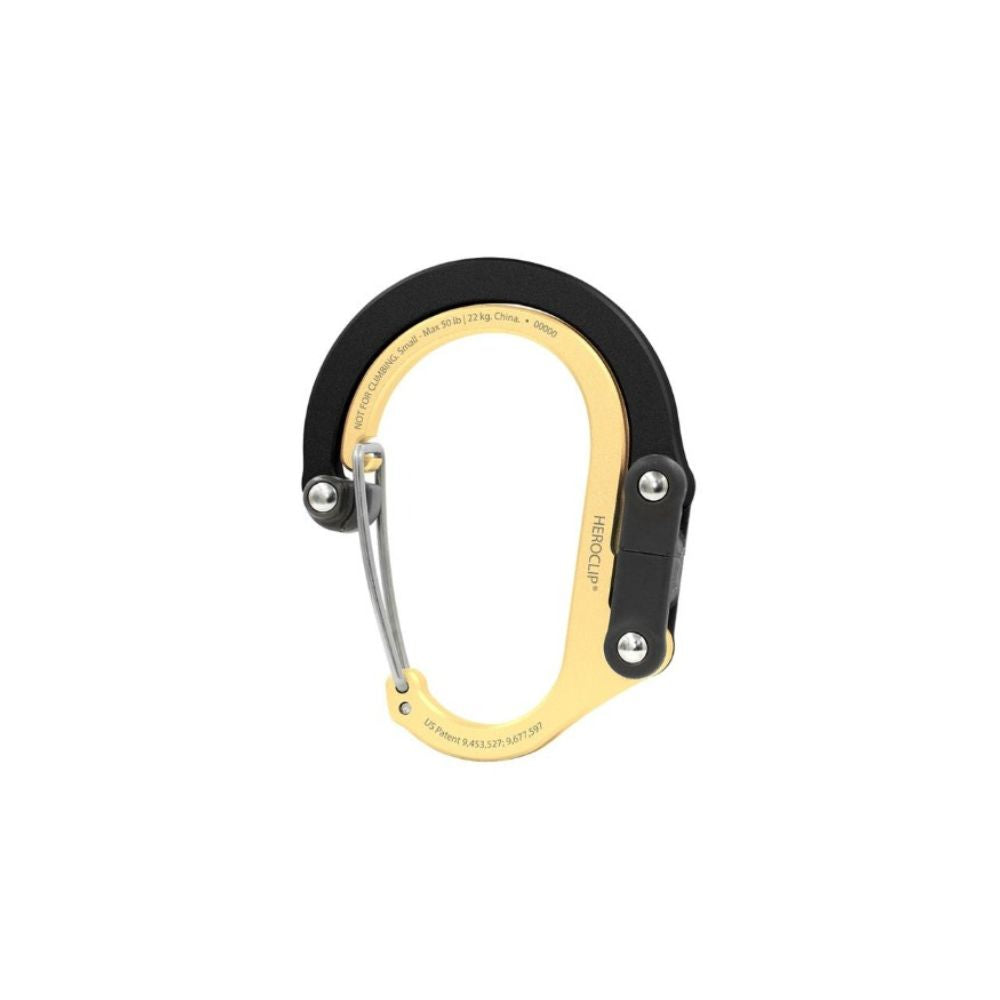Heroclip® Small, Carabiners, Gold Black   - Outdoor Kuwait