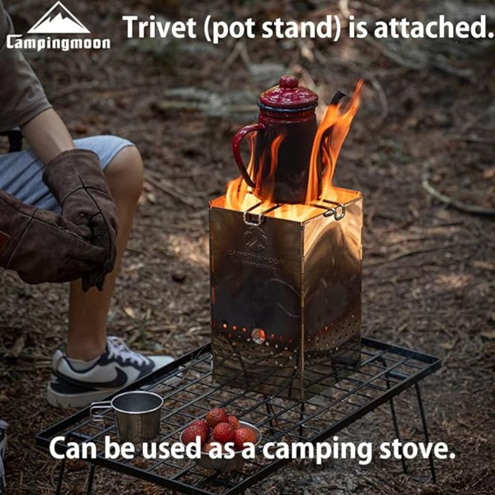 Campingmoon Foldable Charcoal Fire Starter - Large, Firepit,    - Outdoor Kuwait