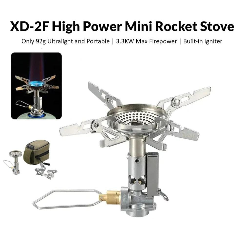 Campingmoon Mini High-Power Rocket Stove Ultralight Portable Burner, Gas Burner,    - Outdoor Kuwait