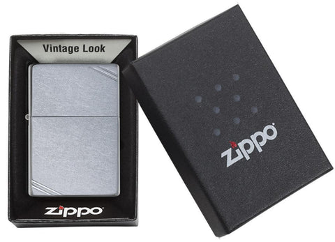 Zippo Lighter Street Chrome Vintage W Slashes, Lighter, - Outdoor Kuwait