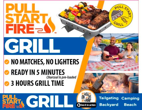 Pull Start Fire Instant Portable Barbecue Grill, Outdoor Grills, - Outdoor Kuwait