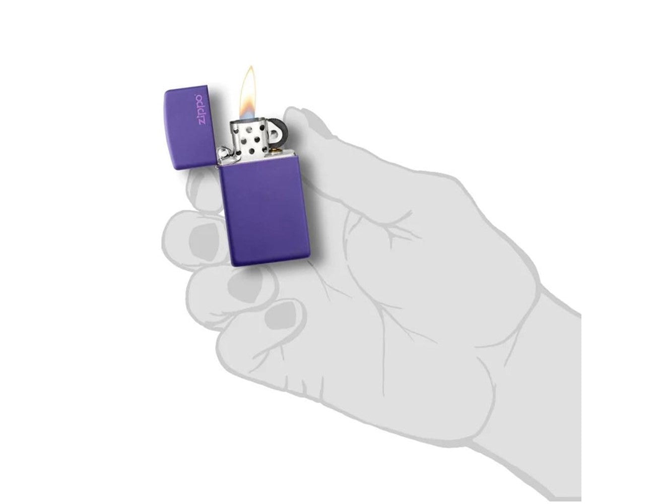 Zippo 1637 Slim Purple Matte Lighter, Lighter, - Outdoor Kuwait