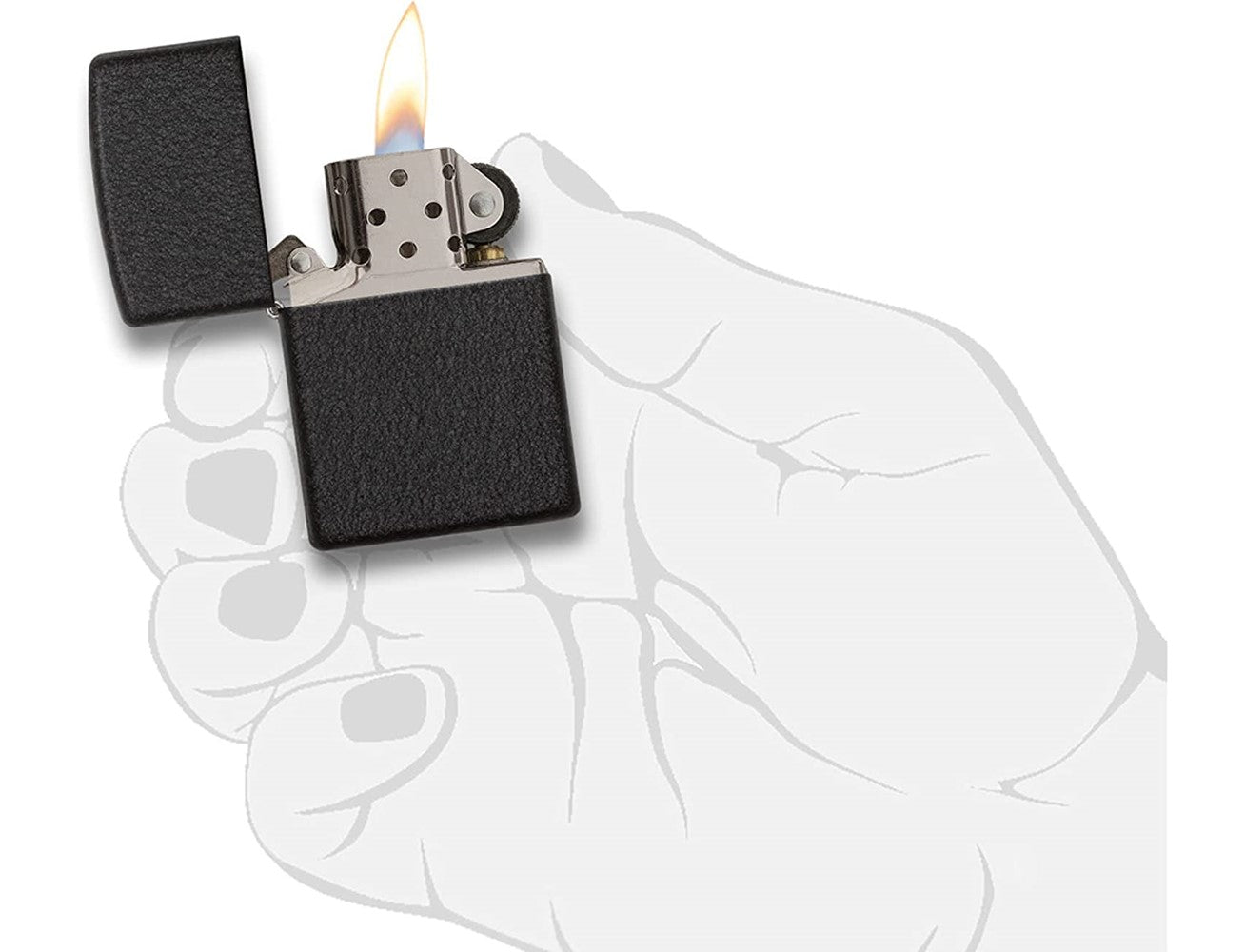 Zippo 236-Black Crackle-720060537 Lighter, Lighter, - Outdoor Kuwait