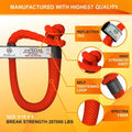 Miolle Kinetic Recovery & Tow Rope Set - 7/8 inch x 30 ft, Recovery Ropes,    - Outdoor Kuwait