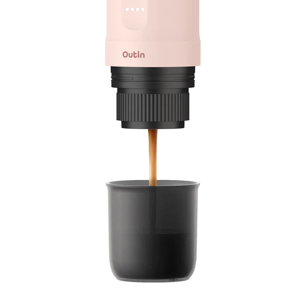 Outin Nano Portable Espresso Machine (Rose Quartz) X BCRF, Coffee Machine, - Outdoor Kuwait