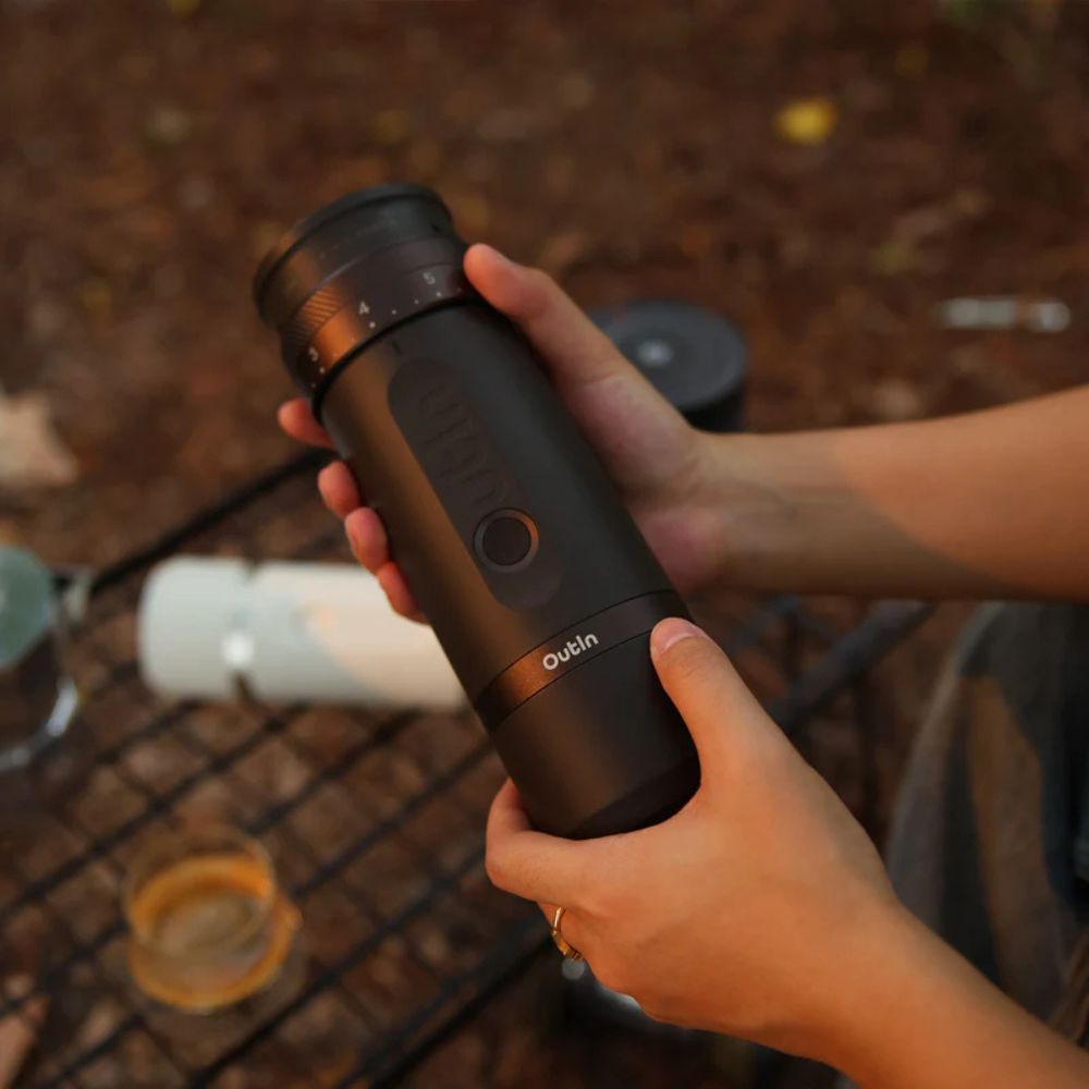 OutIn Fino Portable Electric Espresso Coffee Grinder - Sandstone White, Coffee Grinder, - Outdoor Kuwait