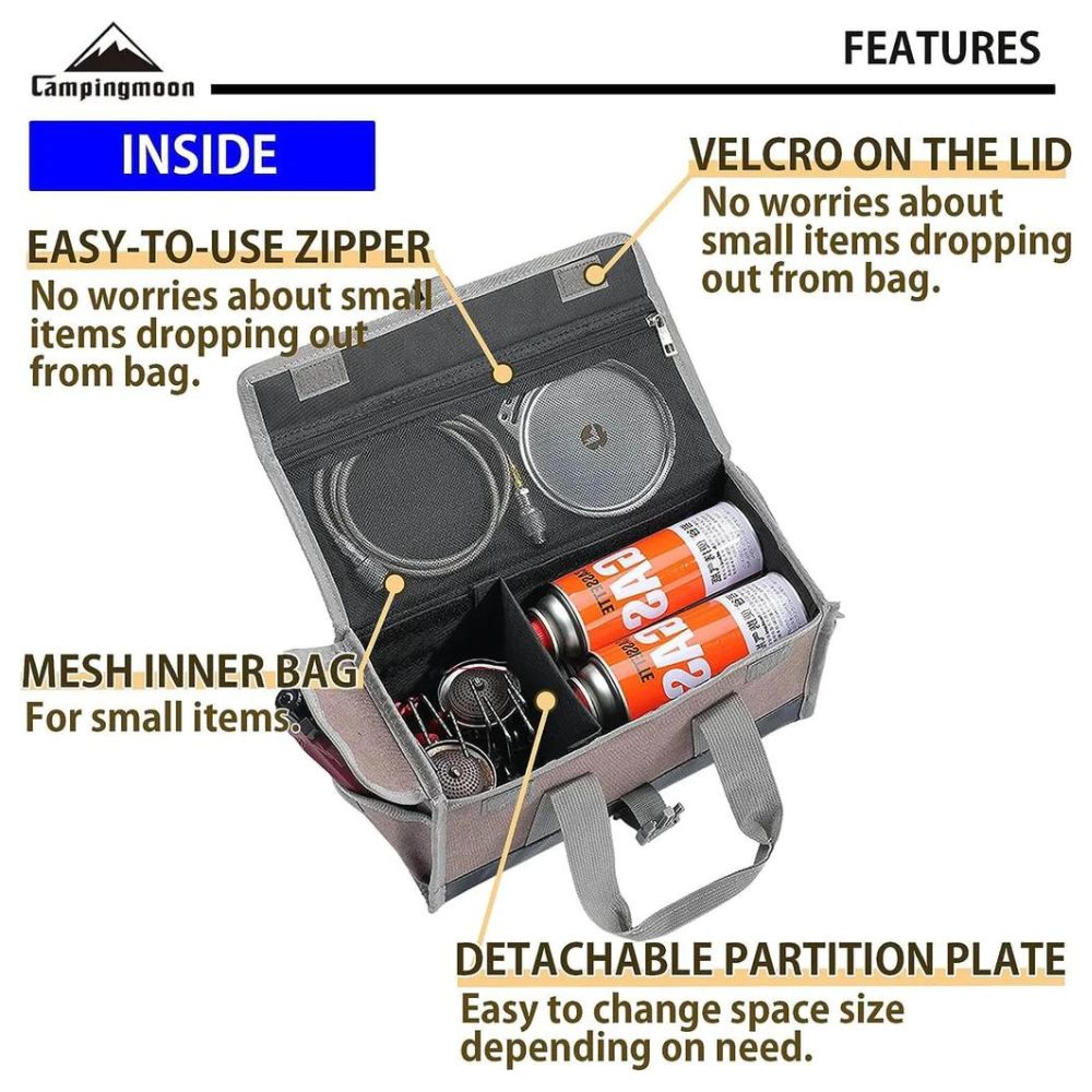 Campingmoon Outdoor Multi-functional Collapsible Canvas Bag - Small, Storage Bags,    - Outdoor Kuwait